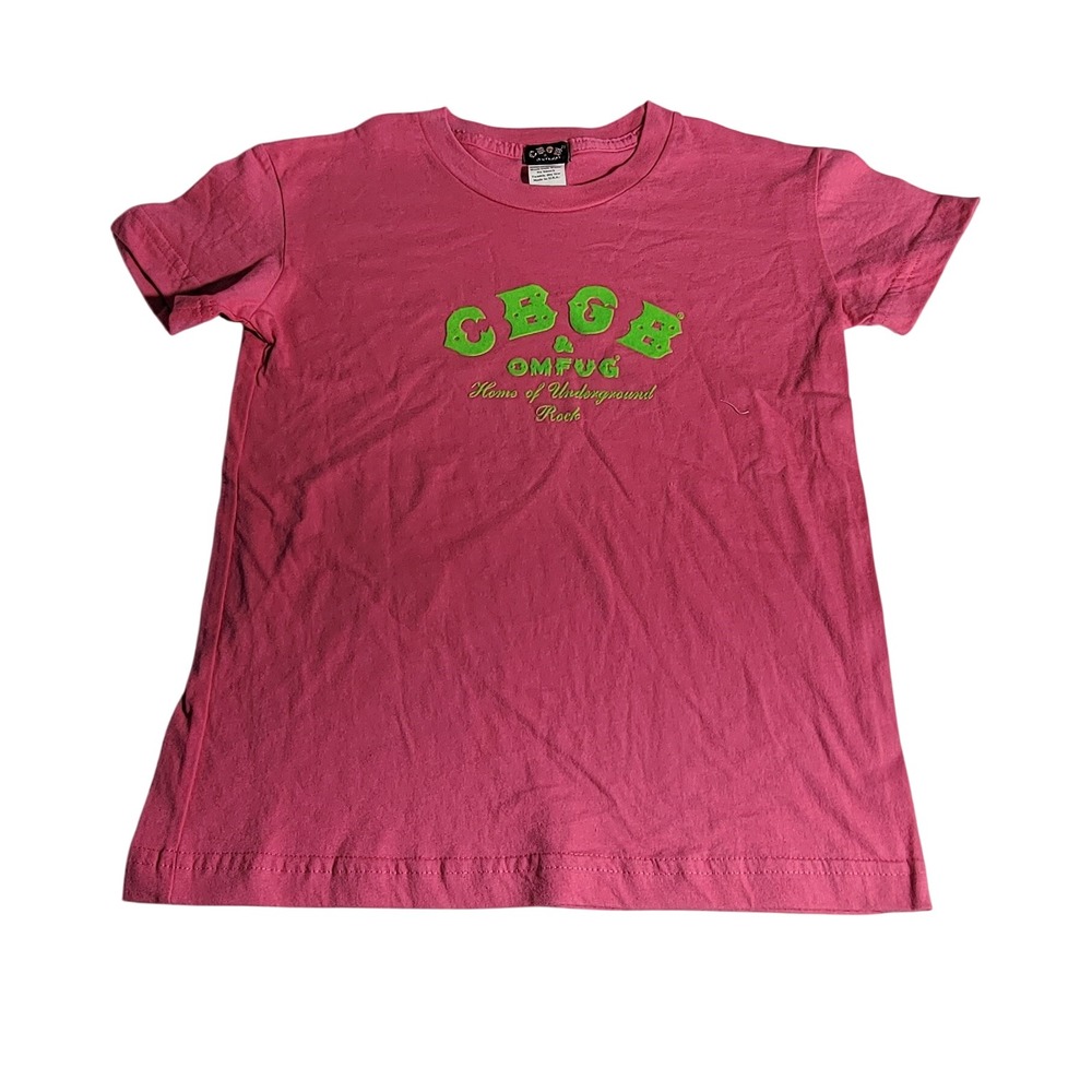 CBGB OMFUG Pink Graphic T-Shirt Small Home of Underground Rock Made in USA